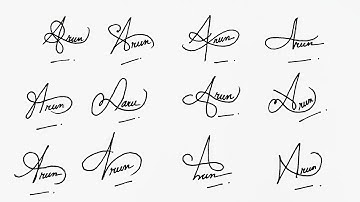 Arun name Signature | A Signature Style | #signature #signaturestyle