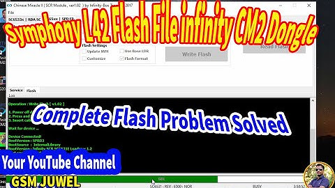 How to Symphony L42 #Flash File infinity CM2 Dongle #Complete Flash Problem Solved | GSM JUWEL