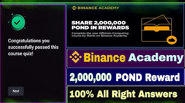 Binance Academy New Course | Offchain Computing Course Answers | How to participate