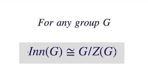 Inner Automorphism of any group G