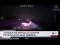 Policías sobreviven a choque durante parada de tráfico en San Antonio