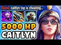 Tank caitlyn top tilts any top laner 5000 hp 200 armor and mr