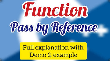 Function : Pass by Reference demo with example[hindi] | C++ series