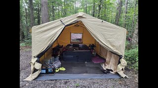 Ozark Trail 10x12 Wall Tent UNBOXING and quick setup!