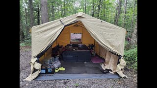 Ozark Trail 10x12 Wall Tent UNBOXING and quick setup!