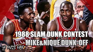 Michael Jordan vs Dominique Wilkins DUNKOFF (1988 Slam Dunk Contest)  BEST SLAM DUNK CONTEST EVER?