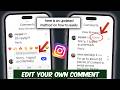 How to Edit Your Comment on Instagram (NEW UPDATE) | Instagram Edit Comment New Update 2026