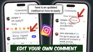 How To Edit Your Comment On Instagram New Update Instagram Edit Comment New Update 2026