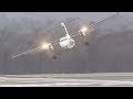 STORM Friederike!!  TURBOPROP CROSSWIND Landings during a storm at Düsseldorf (4K)