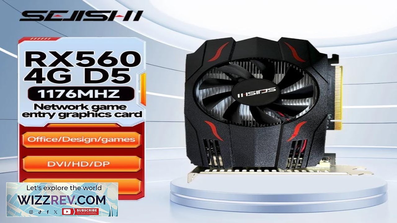 SEJISHI RX 560 4GB Graphics Card AMD Radeon RX560 4GB GDDR5 128Bit