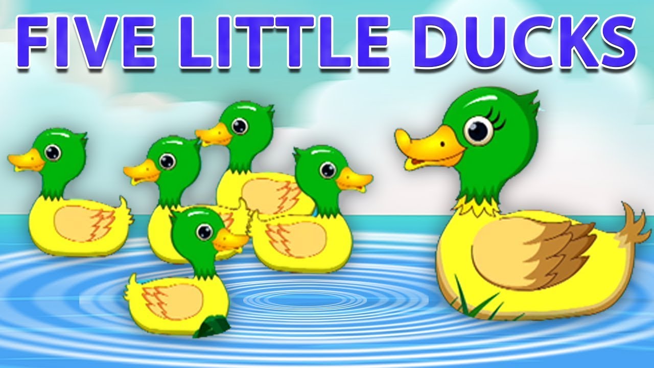 cinq petits canards | chanson bébé | comptine | Five Little Ducks ...