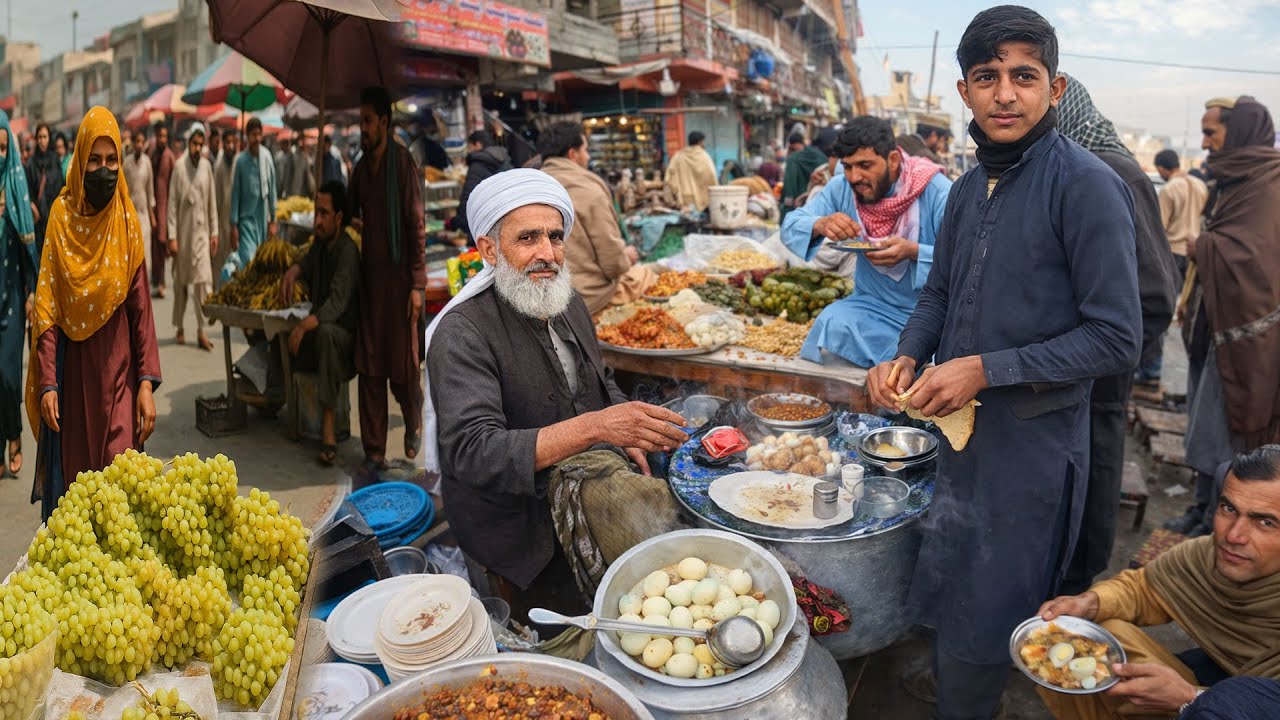 EveryThing you Can find in this village Bazaar of Afghanistan  | Kabuli Pulao |  | Street food