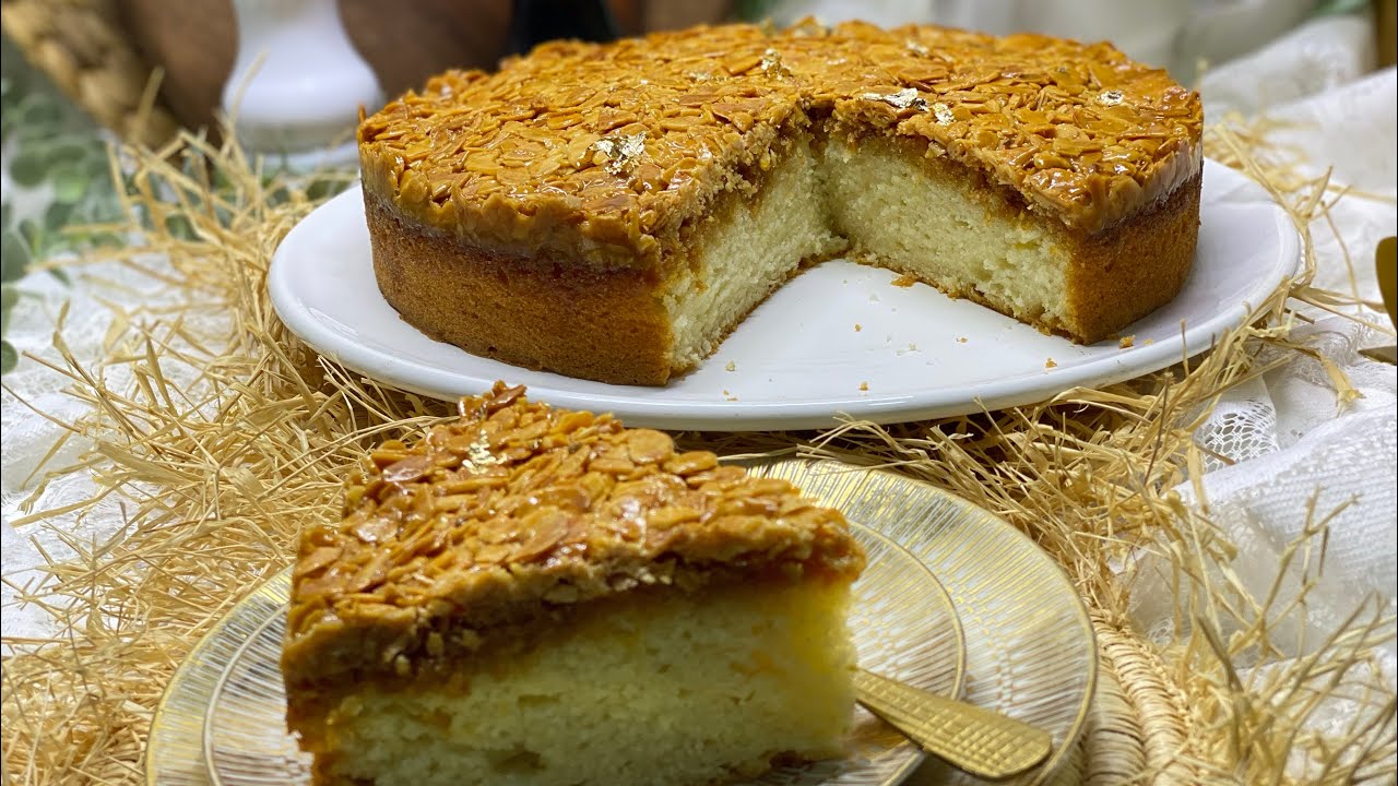 أروع كيكة بالكراميل واللوز اللي غتعجبك وتبهر ضيافك لي كتعجب الكبار والصغار غدقيها مرة وما غتنسايهاش😋