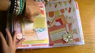 Mini Album using Sweet Tangerine Collection by DCWV  8 -19 -14