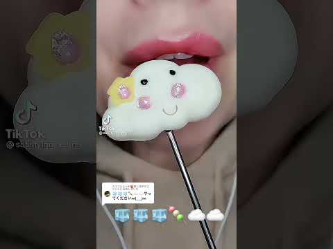 ASMR【chewing sound 咀嚼音】eat🧊🧊🧊🍡☁☁を食べる （Clipping） #shorts #asmr #咀嚼音 #音フェチ #口元だけ #切り抜き