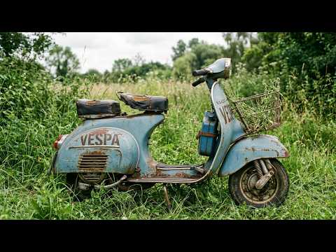 1975 Vespa Scooter Full Restoration | From Abandoned Barn Find to Like-New Condition