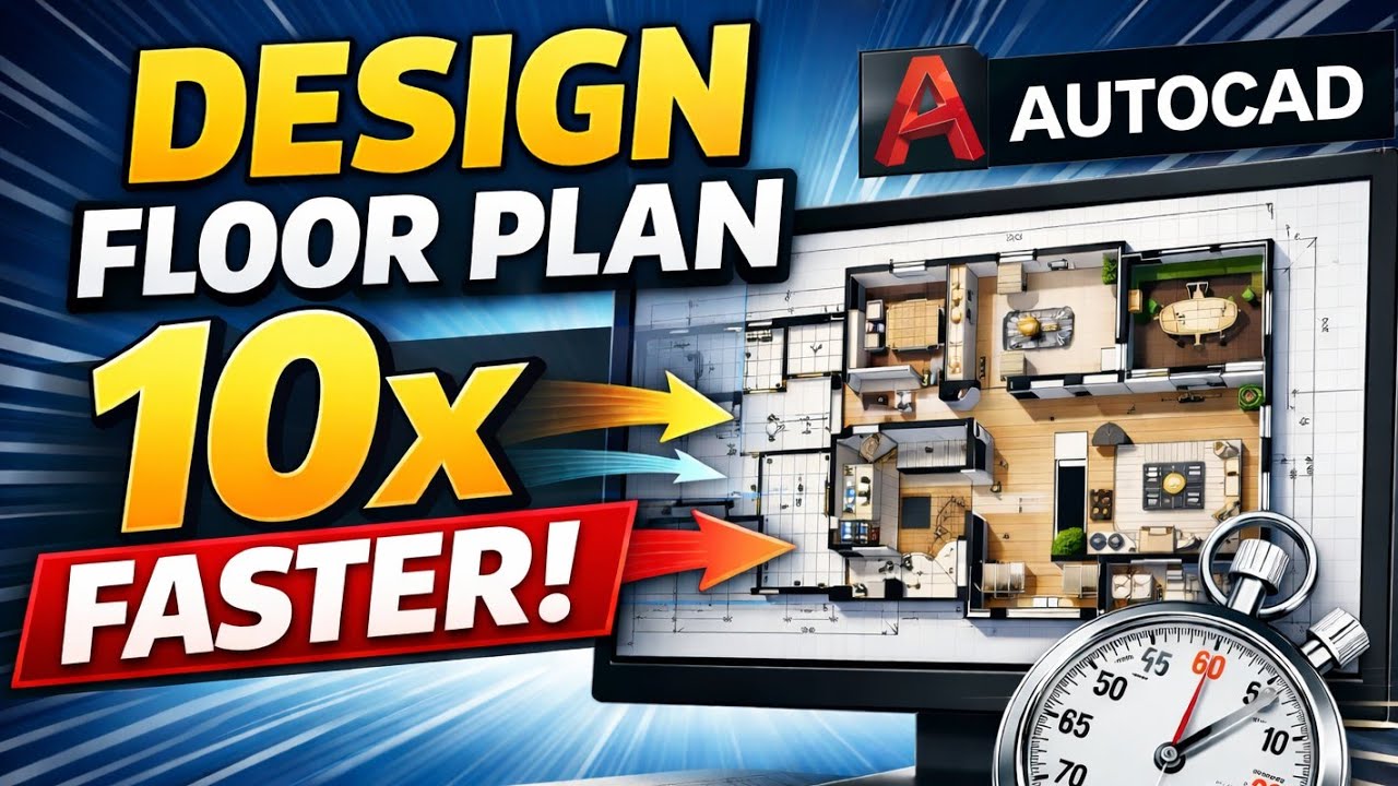 Разработка планировки помещений в 10 раз быстрее в AutoCAD | Плагин YQArch |