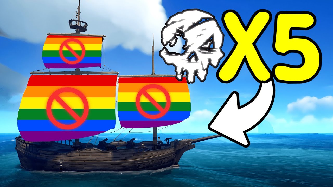 Sinking Homophobic Pirates 5 Times IN A ROW in Sea of Thieves