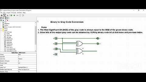 Logisim for Beginners : Binary to gray Conversion