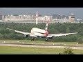 Zürich Airport Plane Spotting - Stormy Day Crosswind Landings and a Go-around