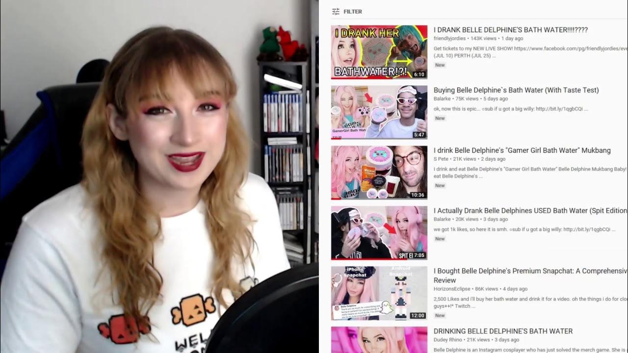 Belle Delphine is selling bath water and people are actually drinking