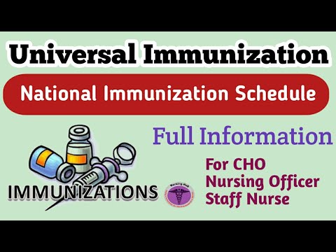 Universal Immunization Programme |National Immunization Schedule || Universal Immunization | For CHO