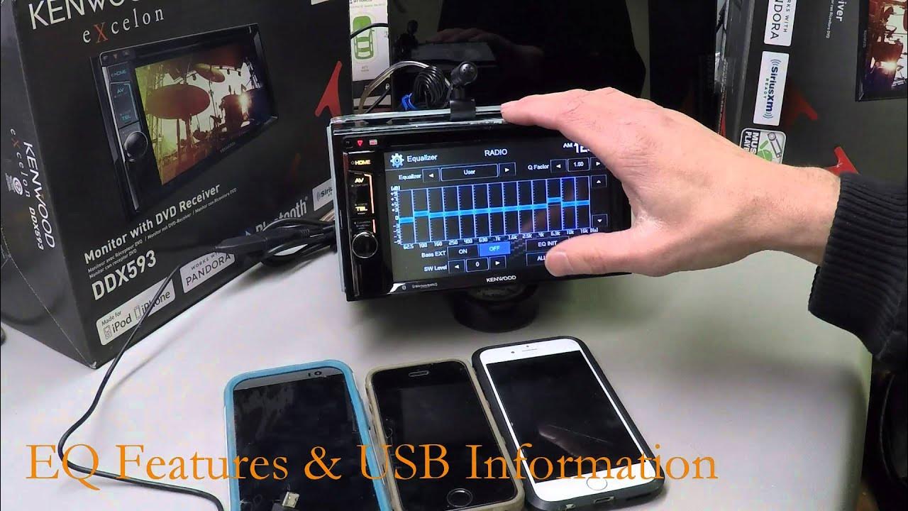 Kenwood DDX393 and DDX593 Full Demo YouTube
