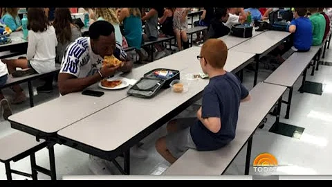 FSU Football Player Joins Boy With Autism Eating Alone