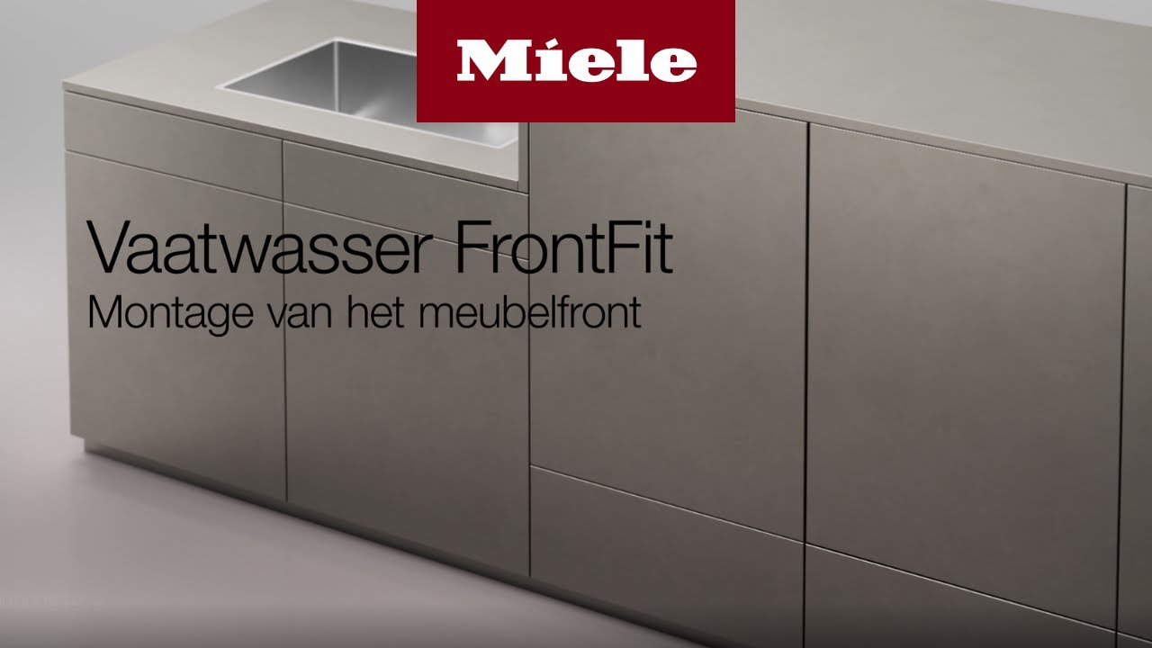 Hoe Installeer Ik Het Meubelfront Bij Mijn Miele Vaatwasser Met Frontfit? |  Miele - Youtube