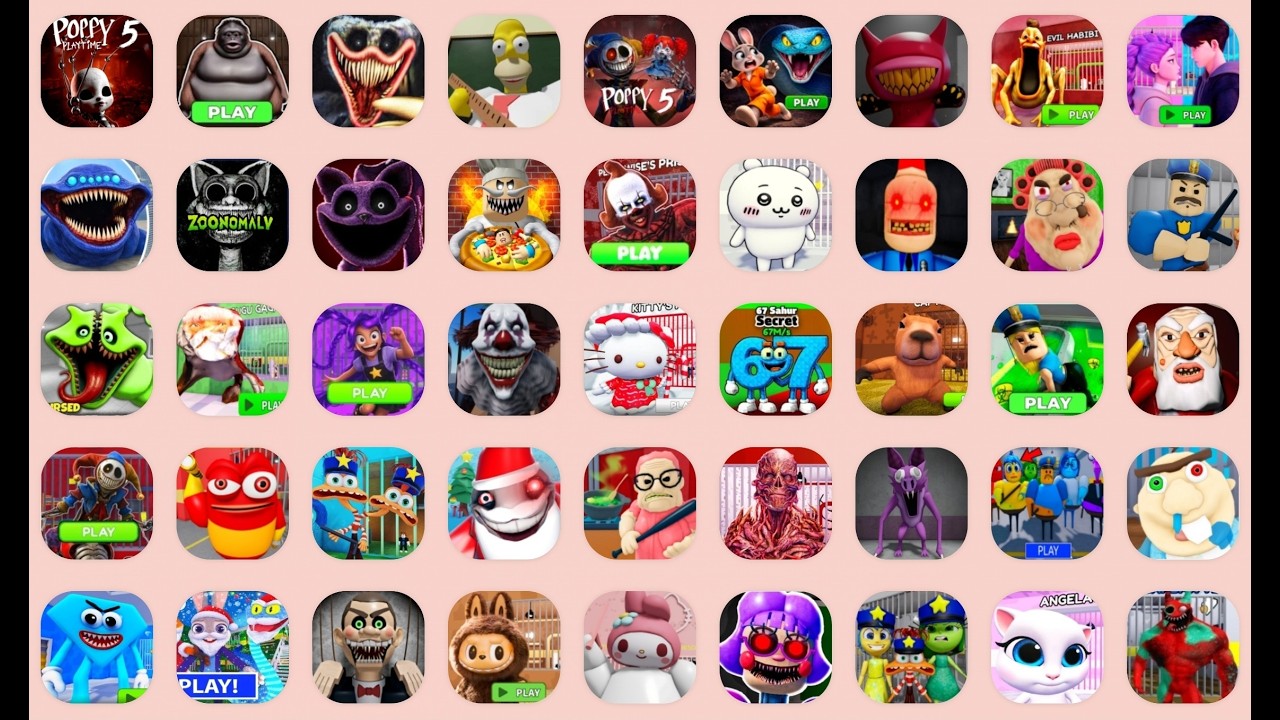 POPPY PLAYTIME CHAPTER 5 MOBILE VERSION, ROBLOX, ZOONOMALY 2 RUN, GUGU GAGA PRISON