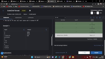 CodeChef Streak solution