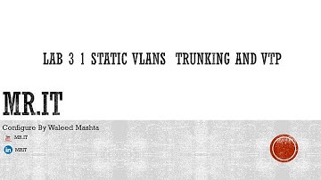 Lab 3 1 Static VLANS  Trunking and VTP