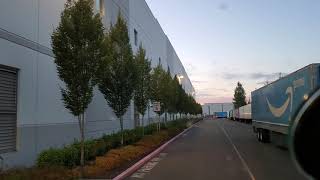 Trucking, arrival at Amazon, Kent WA, 8.22.2020