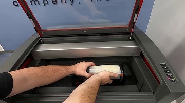 How to use a rotary fixture on a Universal Laser System desktop model