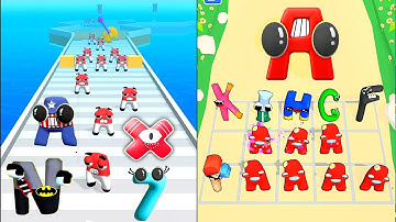 Merge ALPHABET LORE Run 3D Vs Merge Alphabet ABC Letter Go Part 28 abcdefghijklmnopqrstuvwxyz