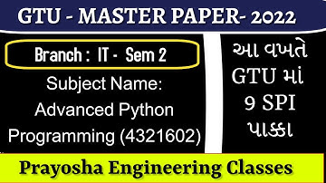 #gtu  MOST IMP SEM 2 | Advanced Python Programming (4321602)