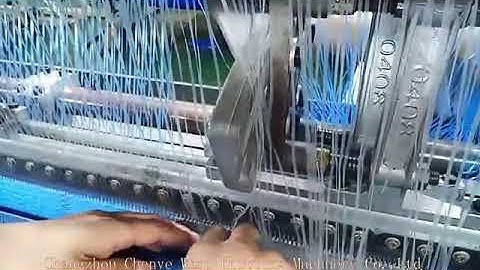 How to connect yarn to raschel machine