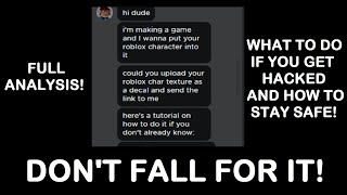 Full Analysis Don T Fall For This New Roblox Scam 2020 Roblox Character Texture Decal Scam Youtube - robux texture