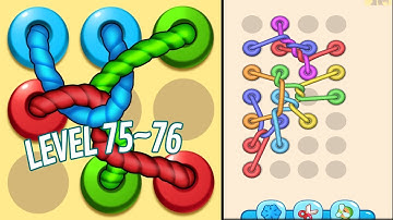 🏅 TANGLED LINE 3D: Knot Twisted 🤪 Level 75 ~ 76 🧩 Gameplay Walkthrough