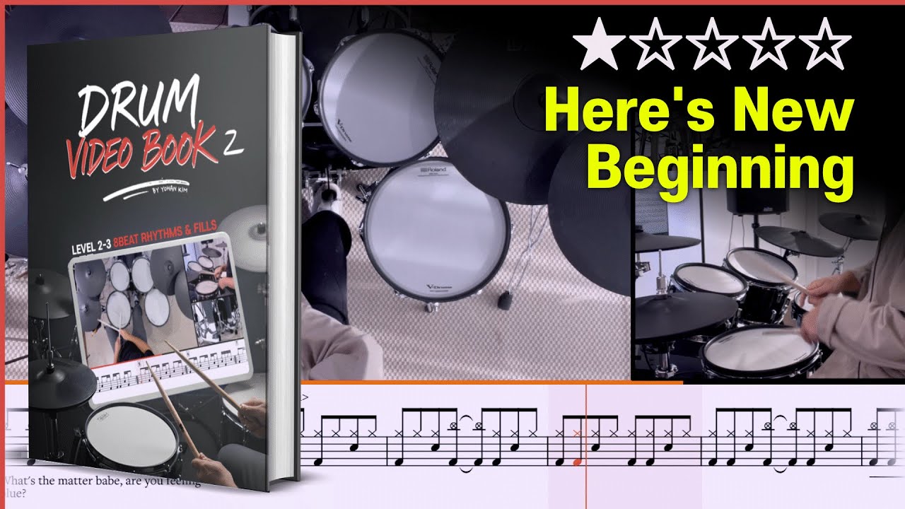 [Lv.02] Here's New Beginning  | Drum Cover with Sheet Music