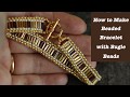 How to make beaded bracelet with bugle beads