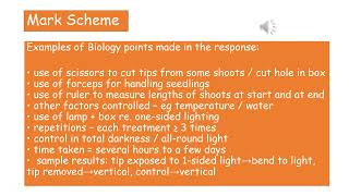 Science - Required Practical 8   Plant Responses
