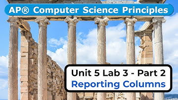 BJC Unit 5 Lab 3 Page 3 Part 2 - Reporting A Column Of Data