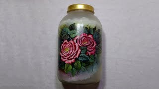Como Pintar Rosas em Vidro - Part 1
