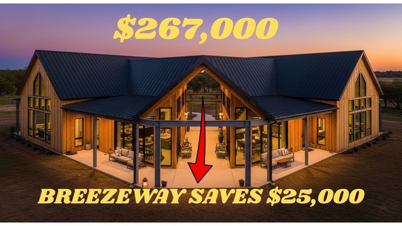 Dogtrot Barndominium Cost Breakdown: What Does The Open Breezeway Actually Cost