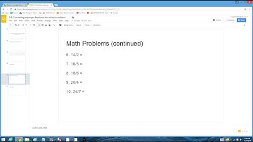 3.6 Converting improper fractions into mixed numbers