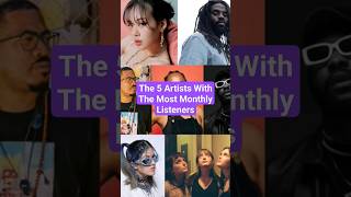 The 5 Artists With The Most Monthly Listeners #shorts #spotify