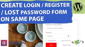 How to Create Login / Registration / Lost Password Form in Same Page in Elementor WordPress