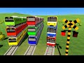 【踏切】重なって線路を走る山手線や京急の電車【カンカン】 | 踏切アニメ Railroad Crossing Animation