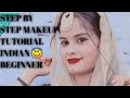 How to do traditional indian makeup step by step for beginners in hindianjuraikwarsimple  easy